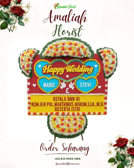 Papan Bunga Pernikahan Megugede